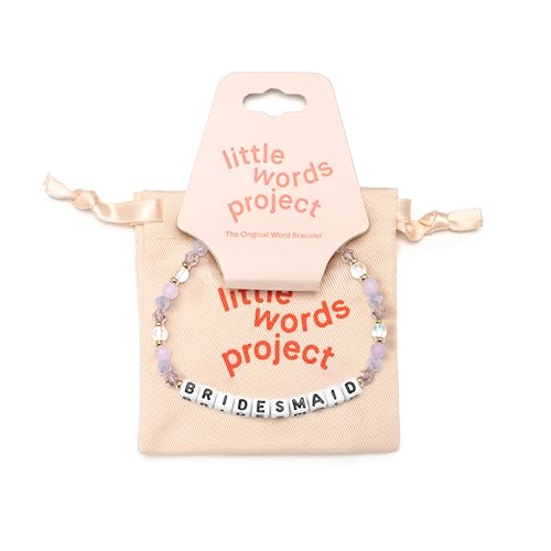 Bridesmaid Bracelet, The Original Word Bracelet, Made with Colorful Beads and Plated Brass Hardware, Handcrafted Design & Positive Message, Size L/XL2