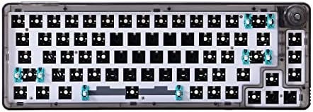GK GAMAKAY LK67 RGB Modular DIY Mechanical Keyboard, 67 Keys Hot Swap 3pin/5pin Switches, Programmable Triple Mode Bluetooth 5.0/USB-C Wired/2.4GHz Wireless Customized Keyboard Kit (Clear Black)