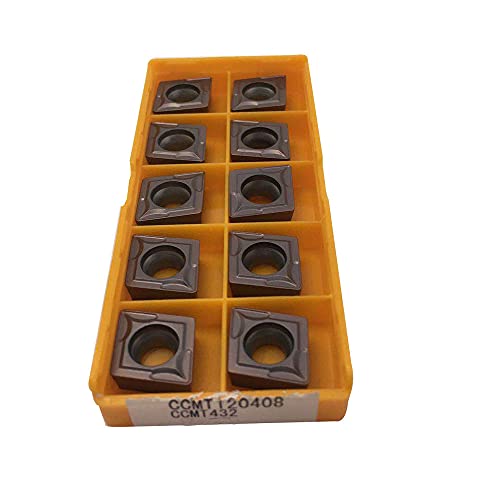 10 piezas de insertos de carburo CCMT432 para torno miniatura 4