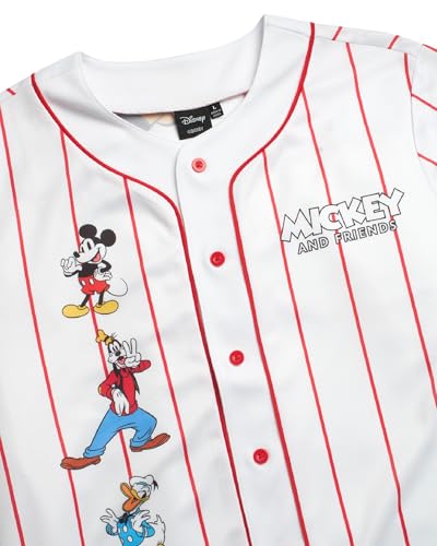 Image of Disney Womens Baseball Jersey Lightweight Graphic Baseball Shirts for Women | 100% Polyester Fabric, Lightweight & Breathable, Mesh or Button-Down Styles