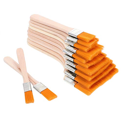 HAPINARY 12 Piezas Pincel De Tablero De Dibujo Limpiador De Pinceles para Miniaturas. Pintura En Miniatura Brocha Pintura Profesional Cepillo De Bricolaje para Madera Yellow