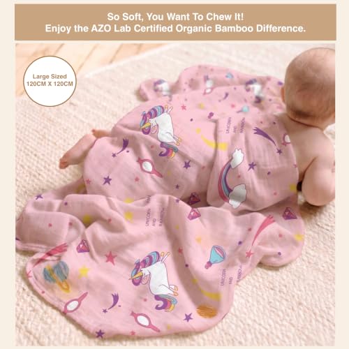 Image of DOTMOM Premium Organic Bamboo Baby Swaddle Wrapper Receiving Blanket | Hypoallergenic, Antibacterial & Highly Breathable, Super Soft Receiving Wrap Essential For New Born Baby
