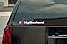 Stickermatic I Love My Husband Vinyl Decal - White with a red Heart