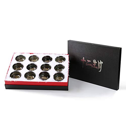 Zhouyufan Jun Fours en porcelaine en céramique avec une seule tasse de bols à thé zodiaque Signes du zodiaque.