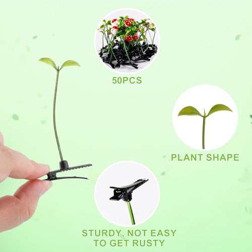 50 Pinzas para el cabello en forma de brote de frijol miniatura 4
