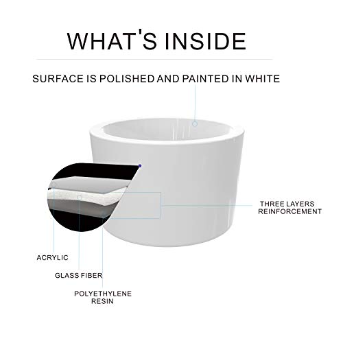 Heatgene 41" Acrylic Freestanding Bathtub Contemporary Soaking Tub Easy To Install Upc Certified Chrome Drain & Overflow Assembly Included #TOP4