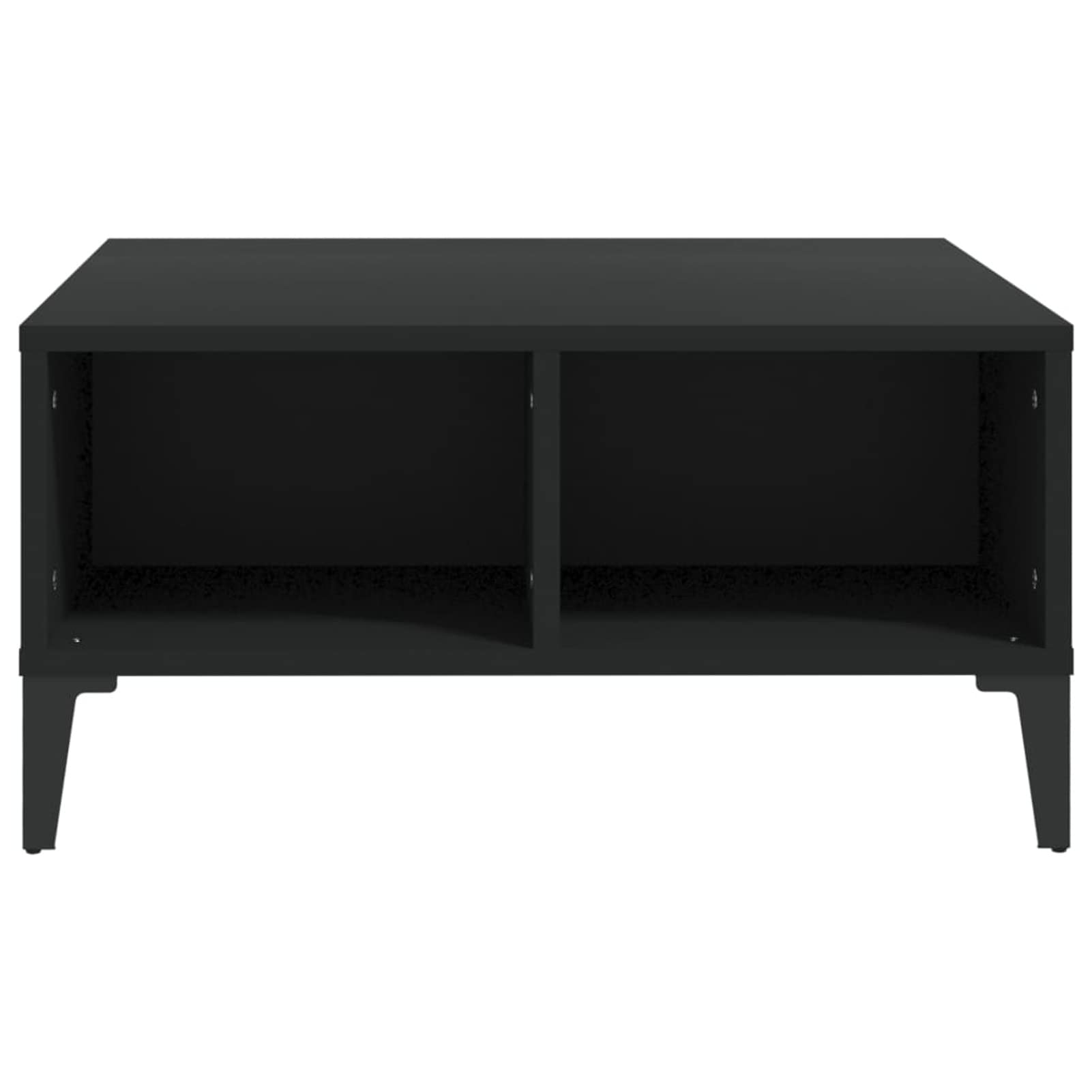 Homgoday Tavolino da caffè nero, 60 x 60 x 30 cm, in legno ingegnerizzato, tavolino da tè, per soggiorno, sala ricevimenti per ospiti, ufficio e corridoio