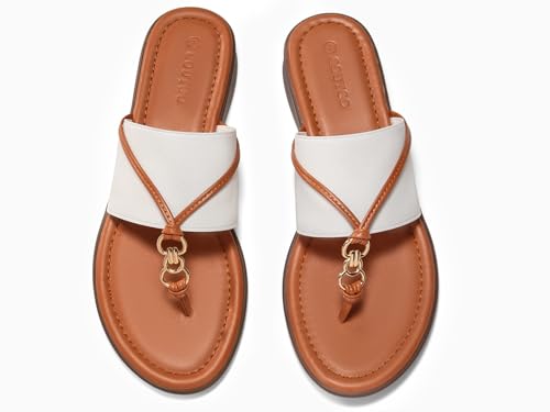 Image of Coutgo Womens Flip Flops Wedge Sandals Dressy Beach Summer Flats Comfortable Slip on Stretch Slippers Shoes