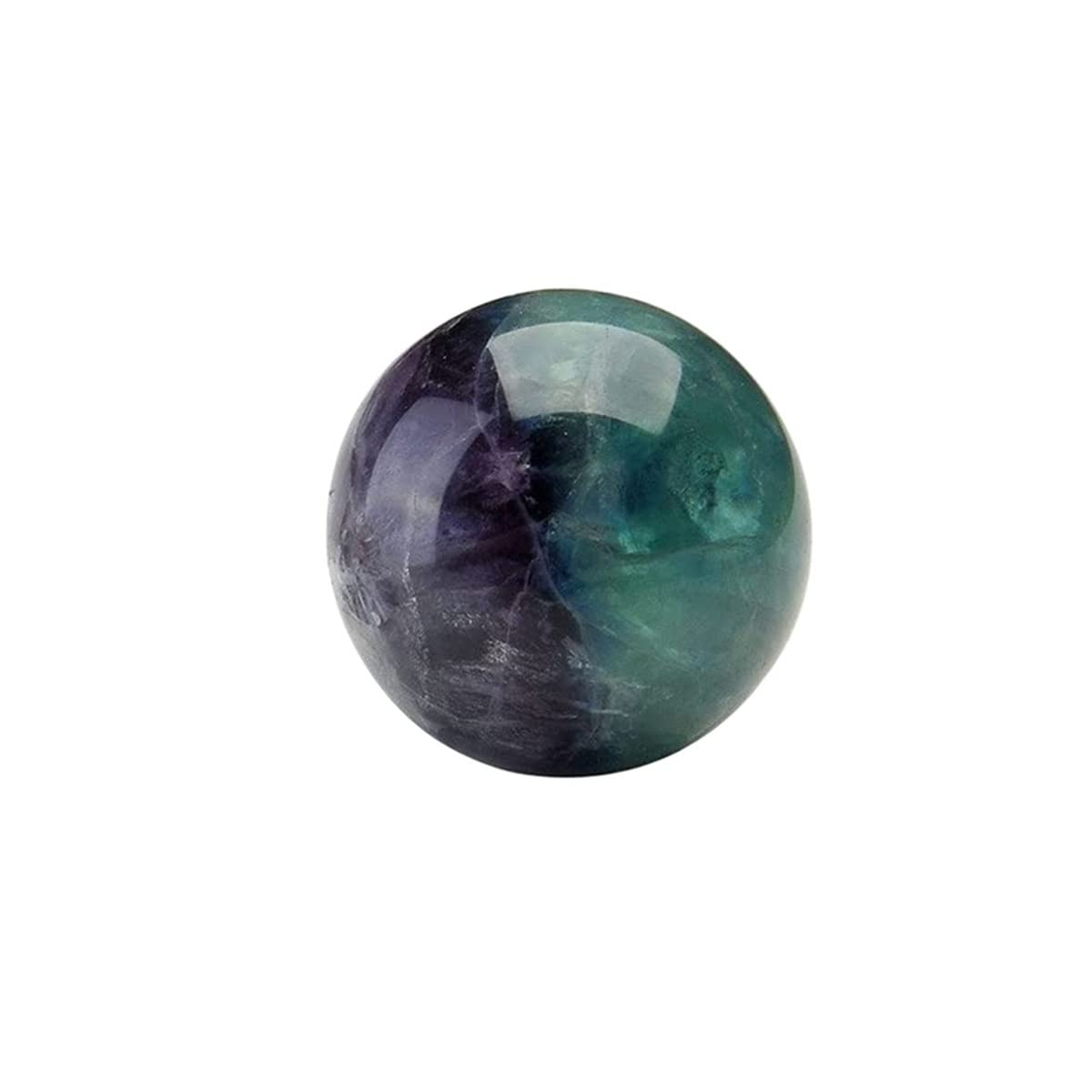 Piedras de cristal de fluorita auténtica en esfera de 3 cm para coleccionistas