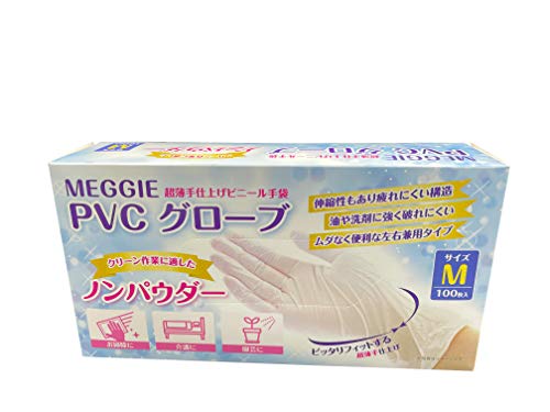 PVCグローブ　ビニール極うす手袋 Mサイズ