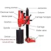 ATO Core Drill Machine, 3200W 110V Core Drill Rig, Concrete Diamond Core Drilling Machine, Wet Dry Concrete Brick Block Drilling Machine (Maximum Coring Diameter: 6.5/165MM)