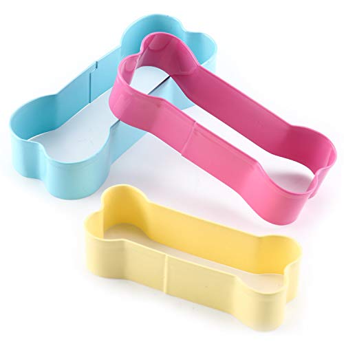 Cookie Cutter Dog Bone Shape Set, Amison Stainless Steel Metal Dog Bone Shape Cutters Colorful Bpa Free 5 In 1 #TOP1