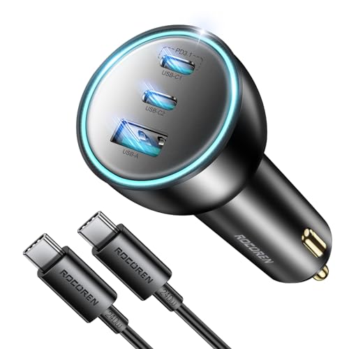 ROCOREN USB C Car Charger (165W, 140W PD3.1)