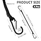 4 Stück Expander mit Haken 20cm, Schwarz Spanngummi mit Haken Hochbelastbare Spannseil Expanderseil Starker Spanngurte Klein Expanderseil Gummibänder für Sonnensegel, Kofferraum, Fahrrad, Camping
