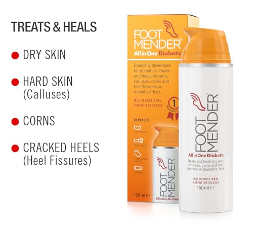 Footmender All in One Diabetic | Medically Proven, An Effictive Foot Cream | Treat and Heal Your Dry Feet, Hard Skin, Corns and Cracked Heels | Significant Effect After First Treatment | 150 ml - Image 4