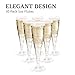 TENYASEN 30 Pack Clear Plastic Champagne Flutes 5oz – Shatterproof Disposable Wine Cups for Wedding, Party, Birthday, Toasting, Bridal Shower, Mimosa – Elegant & Easy Cleanup