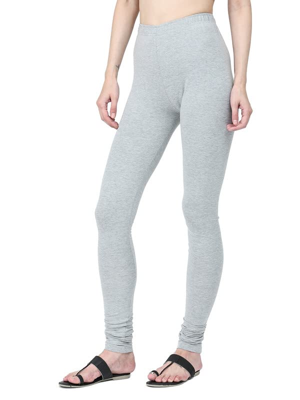 Image of Robinbosky Cotton Churidhar Leggings for Women - Stylish, Stretchable & Flattering Fit for All-Day Comfort