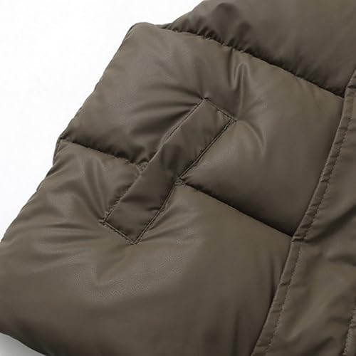 Icegrey Girls Boys Lightweight Water-Resistant Packable Vest Cropped Zipper Stand Collar Down Puffy Jacket4