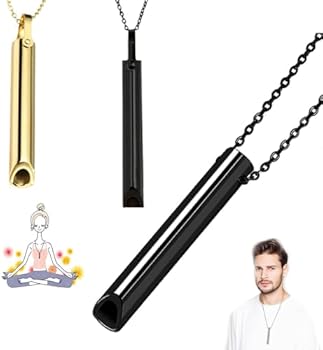 Ademhalingsketting met tijgeroog en aromatherapie | 70 cm roestvrijstalen ketting meditatie- en mindfulness-tool om te kalmeren, te helpen bij het slapen, angst en stress te verlichten
