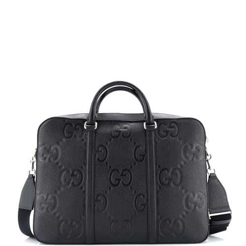 Pre-Loved Convertible Briefcase Jumbo GG Embossed Leather, Black3