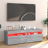 Natulvd Gaming TV Cabinet LED TV Stand for 55 inch TV, Entertainment Center, 120 cm Modern Television Stands TV Console Table for Living Room with LED - Grey Oak - Image 6