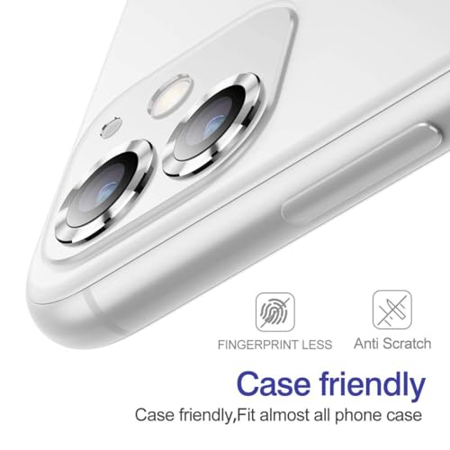 Image of DD SON Back Camera Lens Protector Tempered Glass For iPhone 12 Pro /12 /11 Pro Max /11 Pro / 11 /12 Mini | Case Friendly with Edge to Edge Coverage and Easy Installation Kit, Pack of 1 (silver)