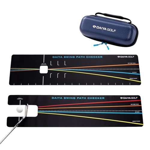 DAIYA GOLF TR-5016 Diamond Swing Pass Checker, Dedicated Case Set, Prevents Slicing by Correcting Swing Trajectory, Golf Swing Practice Equipment, Trajectory, Slice, Driver, Iron, Fairway Wood, Plain,