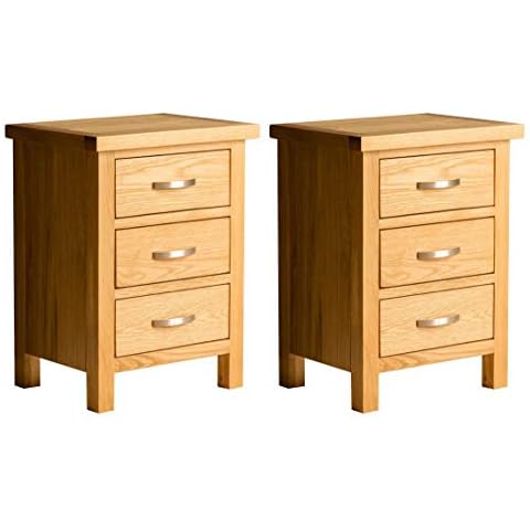 Set of 2 Roseland Oak Bedside Tables Cover