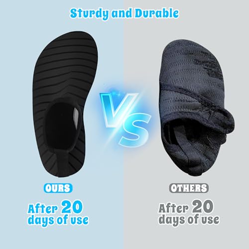Kids Water Shoes for Boys Girls, Quick Dry Barefoot Aqua Socks for Beach, Swim, Pool Outdoor Sports3