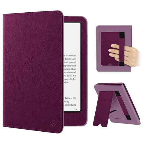 Image of Fintie Case for 7 inch /6.8 inch Kindle Paperwhite(12th /11th Generation-2024 /2021) and Kindle Colorsoft Signature Edition -Slim Foldable Stand Cover Auto Wake /Sleep for Paperwhite 2024, Purple