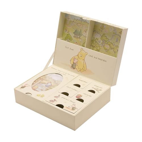 Pooh Classics Range Disney Keepsakes Baby Box with Compartments New (DI167), 200 g, yellow