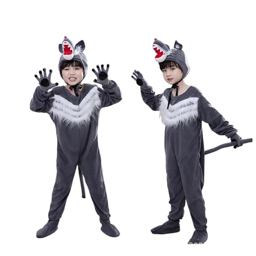 Tenue loup garçon combinaison spectacle enfant pour vêtement de jeu