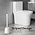 2 Pack Toilet Brush and Holder Set, Toilet Bowl Brush with Non-Slip Handle for Deep Cleaning, Nylon Bristles, Bathroom Accessories White
