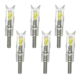 6PCS Lighted Nocks for Crossbow with .300/7.62mm Inside Diameter Led Nocks Arrow nocks for Archery Hunting