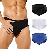 Slip Homme avec Ouverture: Ouverture fonctionnelle à l'avant pour garder les parties intimes au sec et à l'aise, procurant une expérience de port confortable.