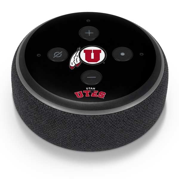 Skinit Decal Audio Skin Compatible with Amazon Echo Dot 3 - Officially Licensed University of Utah Utes Logo Design