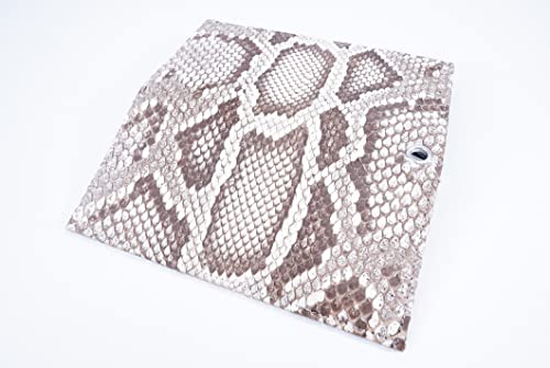 Pelgio Genuine Python Snake Skin Leather Checkbook Long Biker Wallet With Belt Chain (Burmese Python) #TOP1