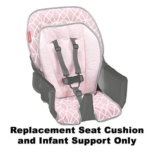 Image of Replacement Pad for Fisher-Price Space-Saver Highchair - GDK25 ~ Deluxe Model ~ Pink Gemstone Print ~ Replacement Seat Cushion and Infant Support