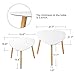 Bamboo White Nesting End Table - Side Tables Living Room Tables, Nesting Tables Set of 2 Small Coffee Table, Modern Minimalist Triangle Center Table for Sofa Bedside Bedroom Apartment Ofiice