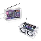 DONGKER DIY Elektronik Lautsprecher Löten Bausatz Bluetooth Kit mit FM Radio FM Radio Kits, Lötprojekte DIY Elektronik Kits Digitalradio Lötübungs Kit
