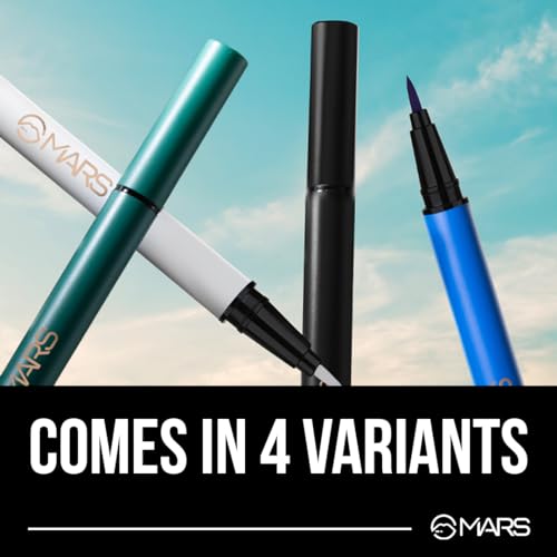 Image of MARS City Stroke Charming Eyes Liquid Eyeliner | Long-lasting | Smudge Proof Eye Liner | Felt Tip for Precise Application | Quick Drying Formula (1ml) (04-Black) (Pack of 3)