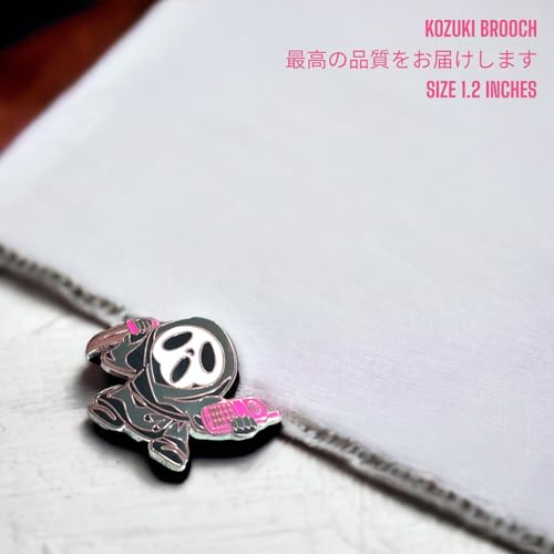 Image of Ghost Face Enamel Scream Pin - Halloween Spooky Lapel Pins