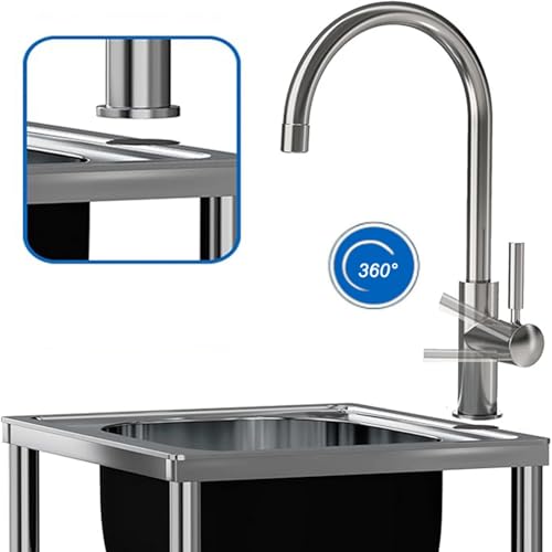 Évier extérieur avec robinet mitigeur 360° eau chaude et froide - 4