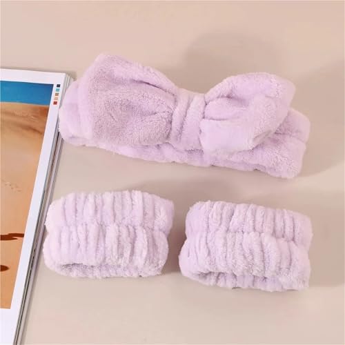 Toalla de maquillaje en diadema absorbente para evitar sudor con joyas de pelo 5