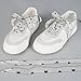 Elerevyo Flat Shoe Laces Snow Yarn Silk Ribbon Shoelaces Fashion Soft Shoestrings for Sneakers 2 Pairs 140cm/55.1