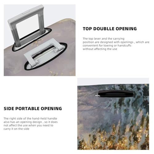 Christmas Tree With Twinkling Lights Elastic Travel Luggage Covers Dustproof Scratch-Resistant Suitcase Protector Fit 22-24 Inch3