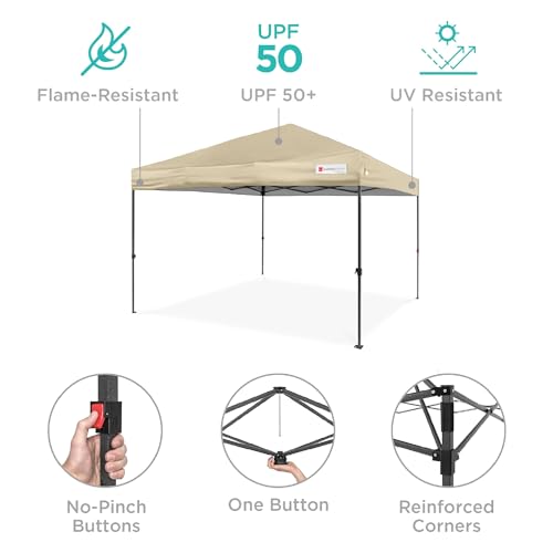 image for Best Choice Products 10x10ft 1-Person Setup Pop Up Canopy Tent Instant
