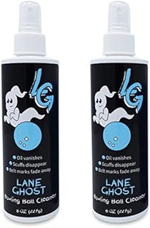 Lane Ghost Bowling Ball Cleaner Spray Kit - 2 Pack - USBC Approved - Oil, Scuff, and Belt Mark Cleaner - Restores Tack and Prolongs Lifespan of Ball