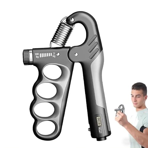 GoodTool Adjustable Hand Gripper 5-100kg Grip Strength Trainer with Double Springs for Arm & Forearm Muscle Ergonomic Handle