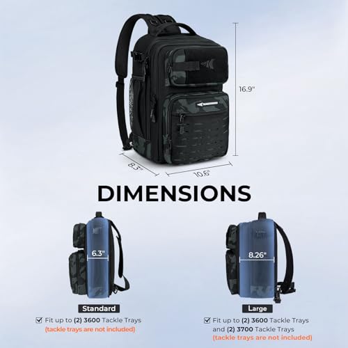 Image of KastKing BlowBak Tactical Sling Tackle Bag-Lightweight Fishing Backpack Storge Fishing Gear and Equipment,Gift for Men